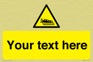 Custom warning grounding narrow boat on lock cill